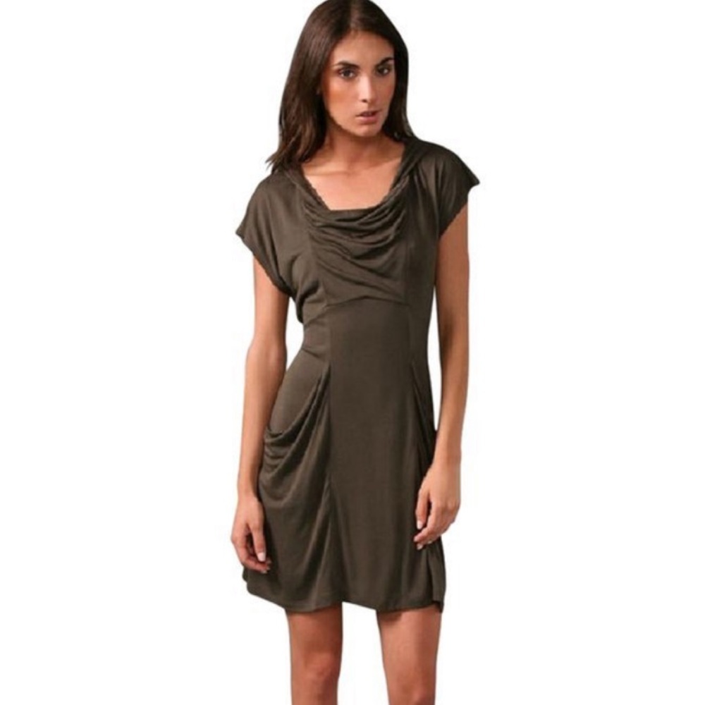 Nanette Lepore Olive Hooded Tunic Dress